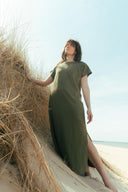 Cairo Dress in Moss