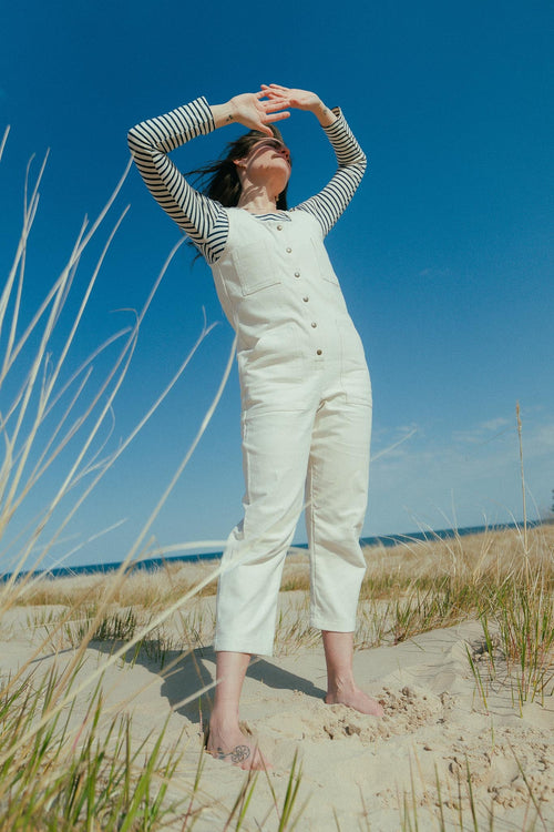 Rebel Denim Jumpsuit in Natural Denim