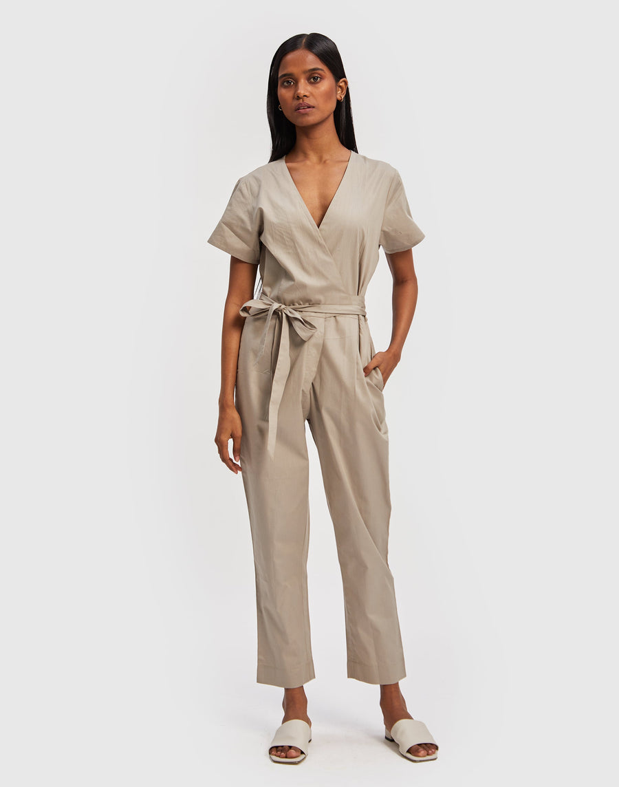Evening Chai Jumpsuit in Ecru