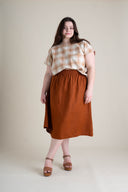 Evening Midi Skirt in Rust