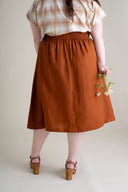 Evening Midi Skirt in Rust