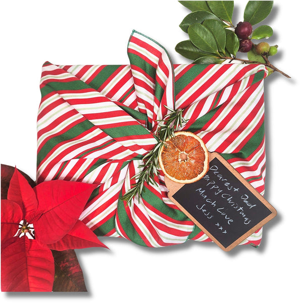 Scandi Julrander (4 Furoshiki Gift Wraps)
