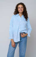 Good Boyfriend Shirt - Menswear Stripe Bluebird