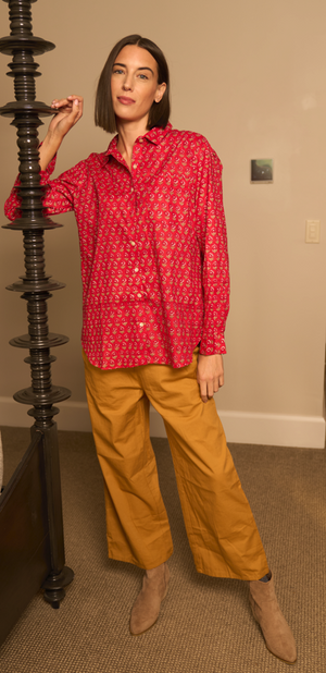 Good Boyfriend Shirt - Emory Floral Clay