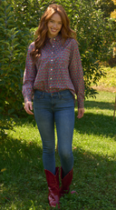 Good Boyfriend Shirt - Emory Floral Dove Grey