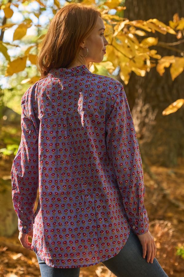 Good Boyfriend Shirt - Emory Floral Sky