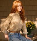 Good Boyfriend Shirt - Menswear Stripe Metallic Gold