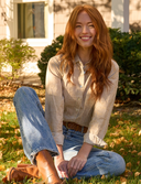 Good Boyfriend Shirt - Menswear Stripe Metallic Gold