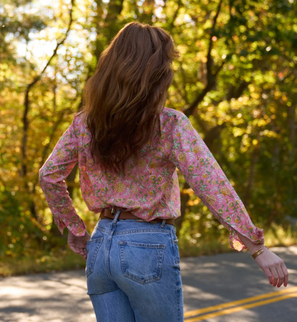 Good Boyfriend Shirt - Devon Floral Dahlia