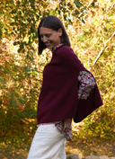 Marblehead Recycled Cashmere Capelet - Bordeaux