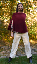 Marblehead Recycled Cashmere Capelet - Bordeaux