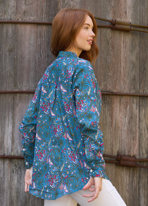 Good Boyfriend Shirt - Monarch Botanical French Teal