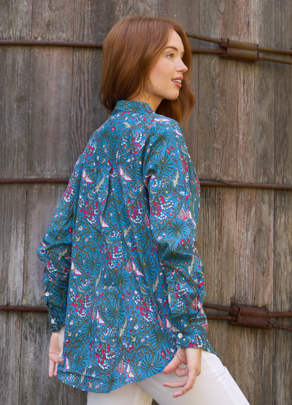 Good Boyfriend Shirt - Monarch Botanical French Teal