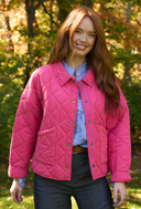 Countryside Quilted Jacket - Neon Pink PRE-ORDER