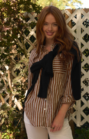 Good Boyfriend Shirt - Tuscan Stripe Chocolate