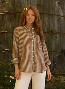 Good Boyfriend Shirt - Tuscan Stripe Chocolate