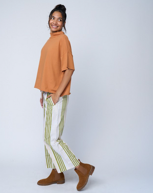 Mare Mock Neck Top - Marigold