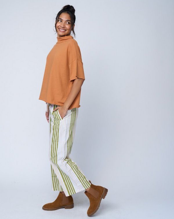 Mare Mock Neck Top - Marigold