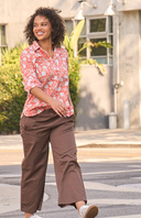 Good Boyfriend Shirt - Floral Escape Papaya and Olive