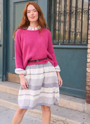 Montauk Shaker Recycled Cashmere Sweater - Fuchsia