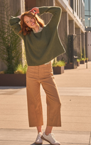 Montauk Shaker Recycled Cashmere Sweater - Olive