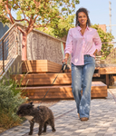 Good Boyfriend Shirt - Menswear Stripe Tickled Pink