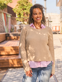 Montauk Shaker Recycled Cashmere Sweater - Oatmeal