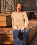 Montauk Shaker Recycled Cashmere Sweater - Oatmeal