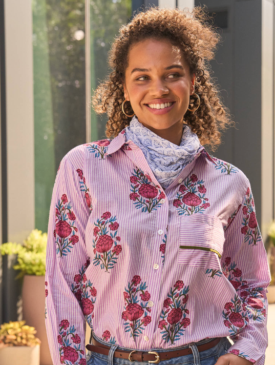 Good Boyfriend Shirt - Avalon Floral Lavender