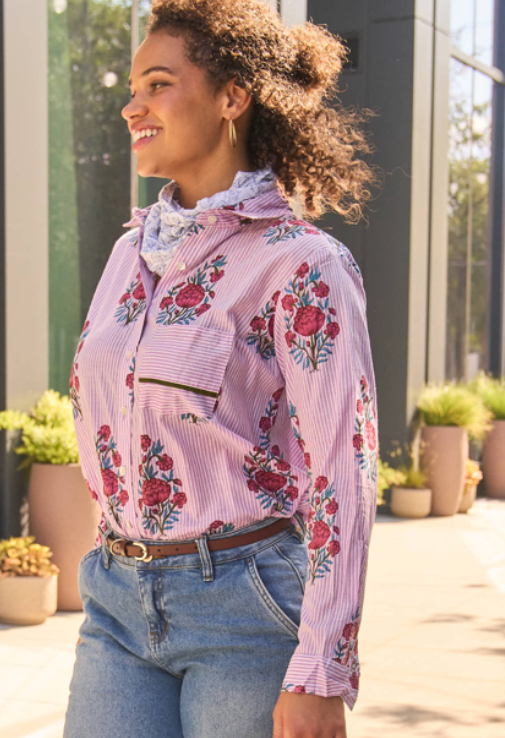 Good Boyfriend Shirt - Avalon Floral Lavender