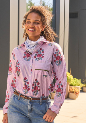 Good Boyfriend Shirt - Avalon Floral Lavender