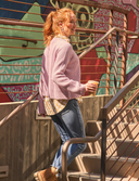 Montauk Shaker Recycled Cashmere Sweater - Lilac