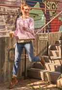 Montauk Shaker Recycled Cashmere Sweater - Lilac