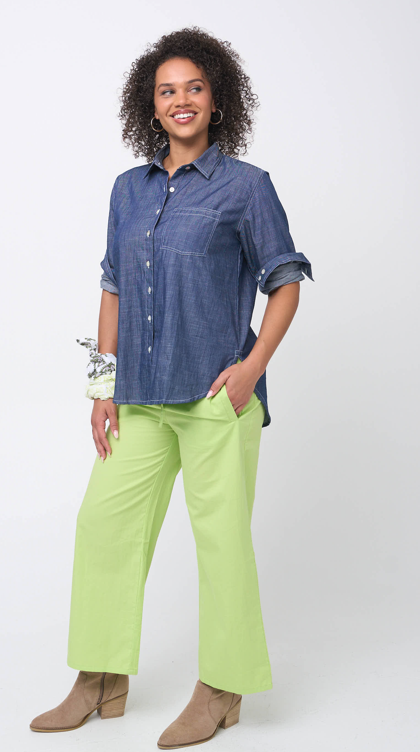 Good Boyfriend Shirt - Chambray Dark Denim Wash