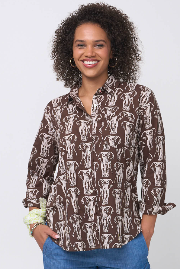 Good Boyfriend Shirt - Elephants Pinecone