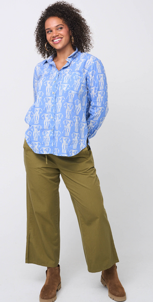 Good Boyfriend Shirt - Elephants Bluebird