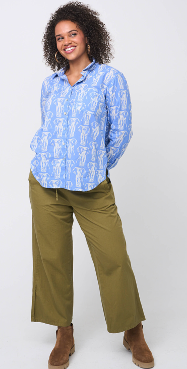 Good Boyfriend Shirt - Elephants Bluebird