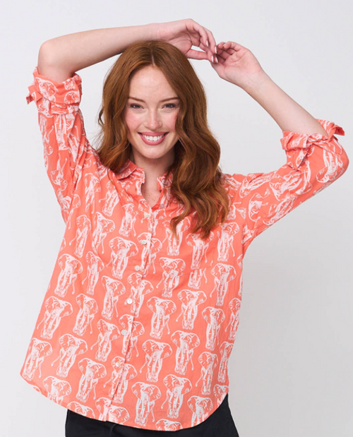 Good Boyfriend Shirt - Elephants Melon