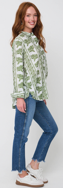 Good Boyfriend Shirt - Chatsworth Trellis Green