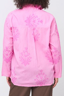 Relaxed Boyfriend Shirt - Cameo Floral Overdye Petal Pink