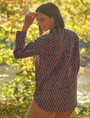 Good Boyfriend Shirt - Emory Floral Navy