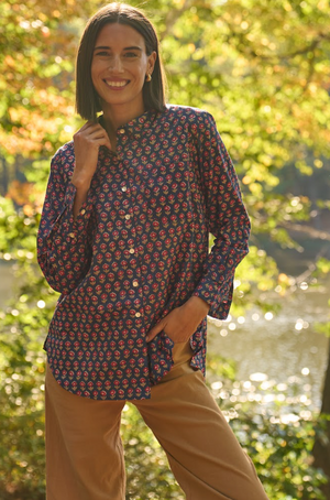Good Boyfriend Shirt - Emory Floral Navy