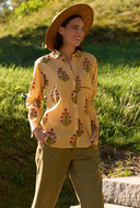 Good Boyfriend Shirt - Palm Cove Floral Honeycomb