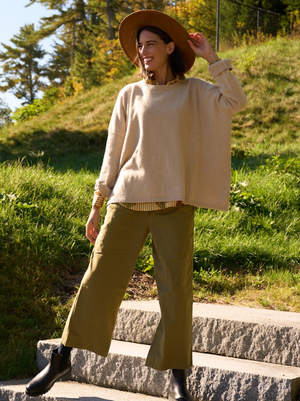 Nantucket Boxy Recycled Cashmere Sweater - Oatmeal