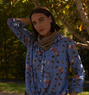 Good Boyfriend Shirt - Birdie On A Vine Cornflower Blue