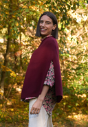 Marblehead Recycled Cashmere Capelet - Bordeaux