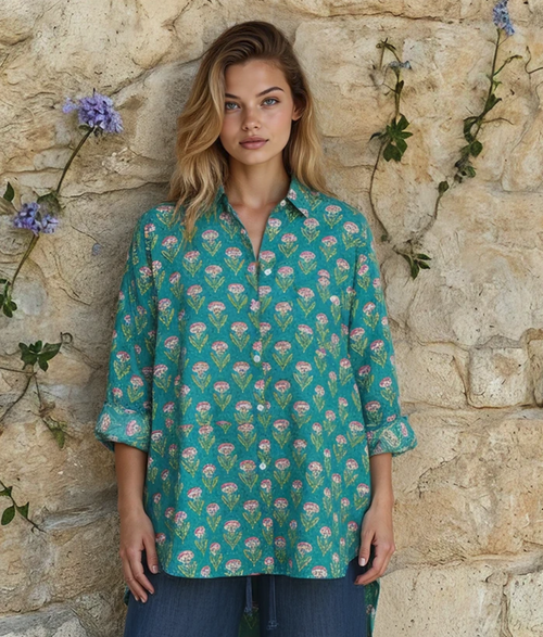 Good Boyfriend Shirt - Carolina Tulip Teal