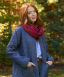 Bedford Recycled Cashmere Wrap Scarf - Bordeaux