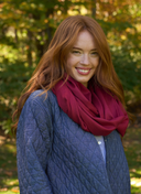 Bedford Recycled Cashmere Wrap Scarf - Bordeaux