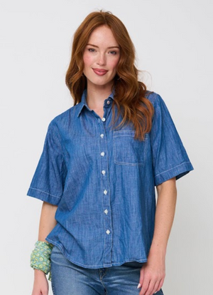 Good Boyfriend Shirt - Short Sleeve Chambray